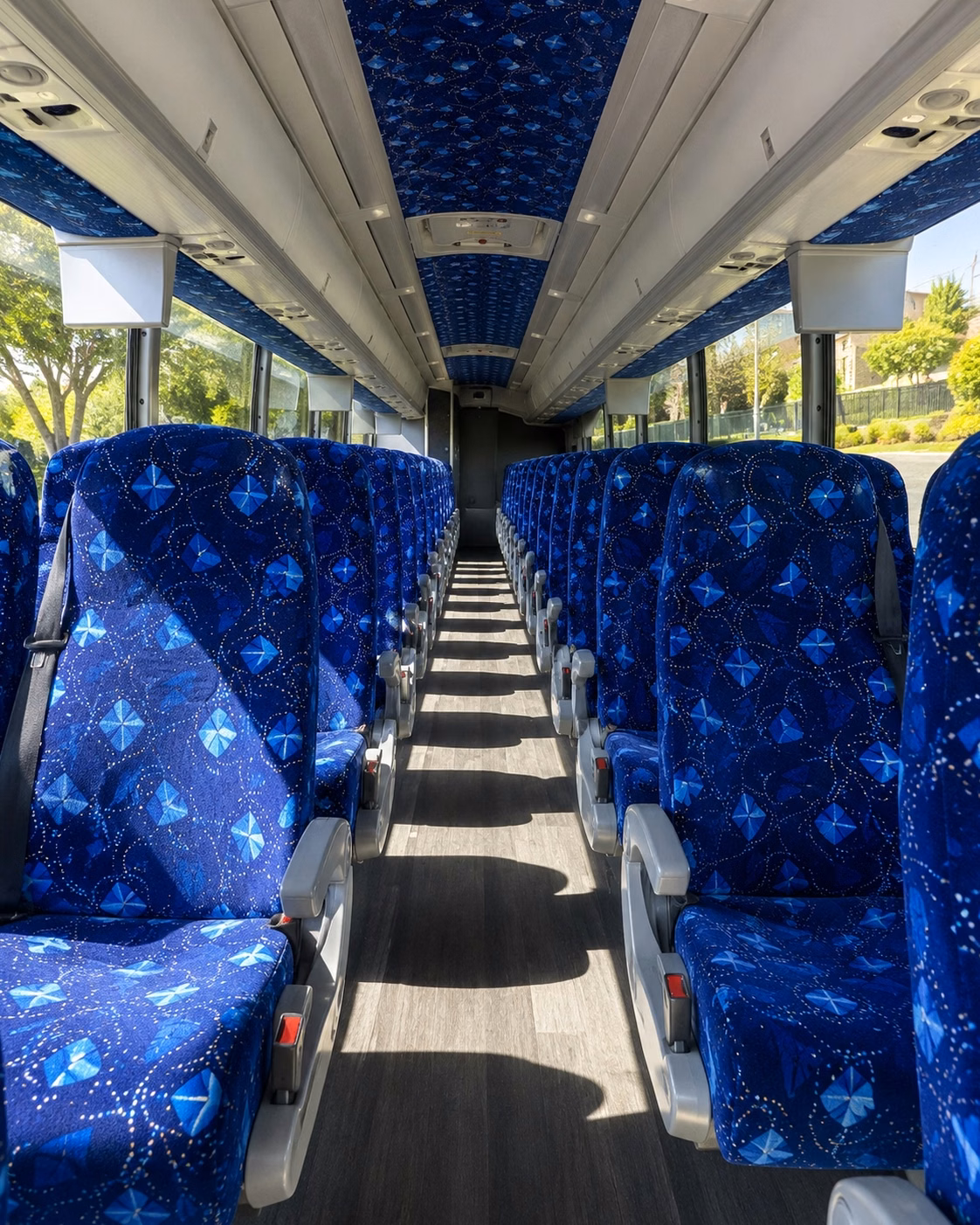 hampton charter bus interior